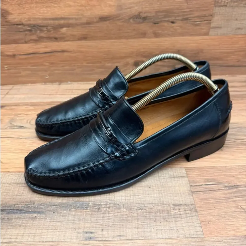 Allen Edmonds Larissa Men's Size 10D Black Leather Horsebit Loafers Dress Shoes